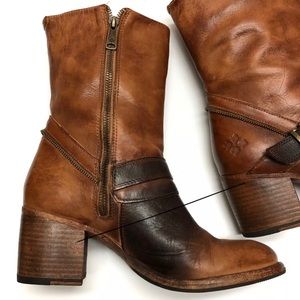 Patricia Nash Lombardy Buckle Boots Whiskey 9 M